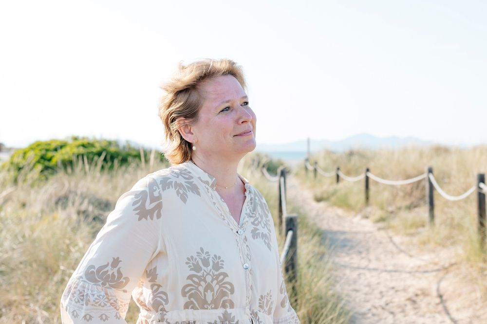 Antje Niendorf heute am Strand